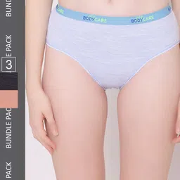 Bodycare Women Pack Of 3 Cotton Hipster Briefs E-93-3Pcs-S-picture-25