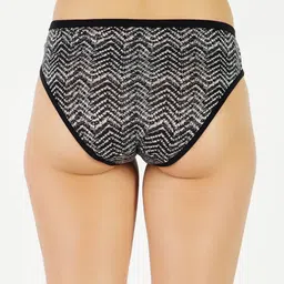 GOTO Printed Hipster Briefs Cotton Print Pemtyblack zig zag. image 4