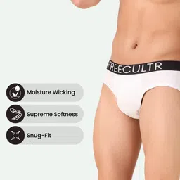 FREECULTR Snug Fit Organic Cotton Anti-Odour Basic Briefs FC-CTN-B-WHT-01 image 4
