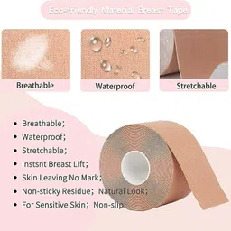 cibz Women's Cotton Spandex Multipurpose Breast Lift Boob Tape. Nursing Breast Pad image 4