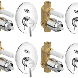 parryware Agate concealed Diverter Body with Concealed Upper Part set of 4 pic 283 Agate Diverter with upper trim | Hot and Cold water Mixer | Complete set Diverter Faucet-picture-16