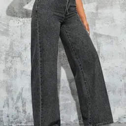 the rivvrs co Women Straight Fit High Rise Grey Jeans image 2