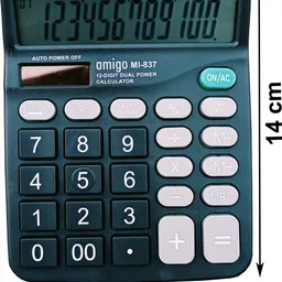 shiva MI-837N Amigo 12 Digit 4.2 Inch Display 120 Step Check + Citllzen CT-200N 8-Digit Pocket Financial Calculator image 2