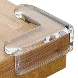 wens 4 Pcs Table Edge Protectors Silicone Flexible Transparent Soft Table Corner Guards image 1