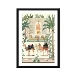 999store Mughal Camel Green Vinyl Painting image 2