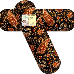 actos Combo Set Of 5 Cushion And 2 Microfibre Floral Bolster Pack of 7 image 2