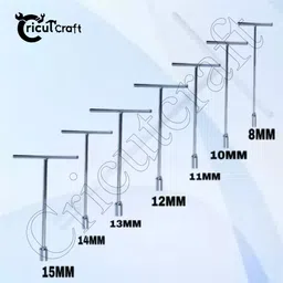 cricutcraft GF1264F STEEL T SPANNER - 8MM, 10MM, 11MM, 12MM, 13MM, 14MM, 15MM EASY TO USE. Socket Set image 1