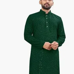 vriha enterprise Men Self Design Cotton Rayon Straight Kurta-picture-10