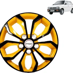 prigan 800 Vision Black Yellow 12 INCH Wheel Cover For Maruti 800-picture-23