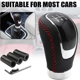 srphere Aluminum Alloy, Leather Gear Knob image 3