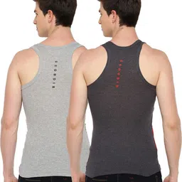 dollar bigboss Pack of 2 Cotton Racerback Styled Gym Men Vest image 2