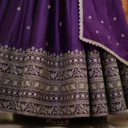 pmd fashion Embroidered Semi Stitched Lehenga Choli image 5