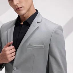 invictus Men Solid Double Breasted Formal Blazer image 2