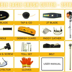 sharp garuda Brush Cutter Machine|43CC 2Stroke Sidepack|Shoulder type Fuel Grass Trimmer image 4