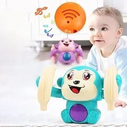 genz Dancing and Spinning Rolling Tumble Monkey Toy With Voice Control For Kids image 4