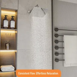 ibey 6 Inch Square Overhead Rain Shower Head | High-Pressure Water Flow for Bathroom Fixed Mount image 5