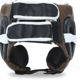 xpeed Leather Headguard for Boxing, Non Slip Fit, Multi Adjustment soft Padded Boxing Head Guard image 4
