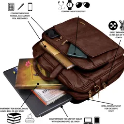 lorem Men Brown Messenger Bag image 4