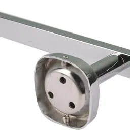 riya enterprise Stainless Steel J4 Silver Towel Rod 24" 2 ps Silver Towel Holder image 3