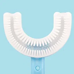 krishi tradebook Kids U-Shaped Toothbrush, 1 Pcs U Shape Portable Baby Silicone Toothbrush. Soft Toothbrush image 2