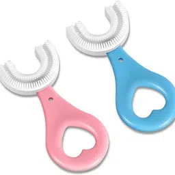 TinyGlow FlexiBite Brush l Baby 360° Silicone U-Shaped Toothbrush pack of 2 Teether-image-11