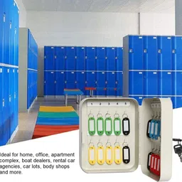 birudmart Key Cabinet Wall Mount, Key Lock Box with Key, Locking Key Organizer Iron Key Holder image 3