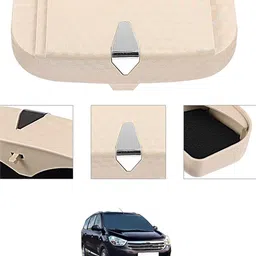 rkpsp Beige Sunglass Holder Car High Quality/Easy To Install Attach With Sun Visor-144 Brown Car Sunglass Clip Holder image 1