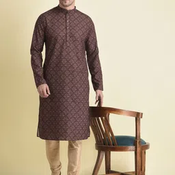 tabard Men Printed Pure Cotton Straight Kurta image 1