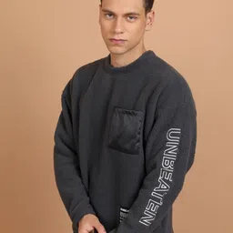 highlander Men Full Sleeve Solid Sweatshirt image 4