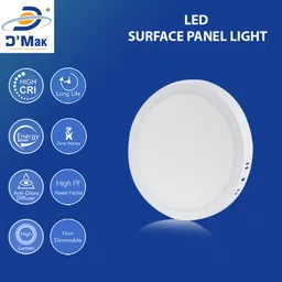 d'mak 6 Watt Round Warm White Surface Led Panel Light (Yellow, Pack Of 01) Ceiling Light Ceiling Lamp image 2