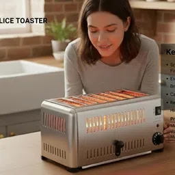 maptech 6 SLICE SS 240 W Pop Up Toaster image 5