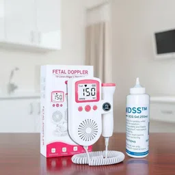 006 Fetal Doppler Baby Heartbeat Monitor – Pink | with 250ml Ultrasound Gel Pink Fetal Doppler-image-37