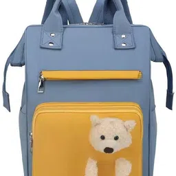 baby holic Baby Diaper Bag for Mothers | Black Maternity Backpack with Teddy Design TRAVELLING DIAPER BAG-picture-12
