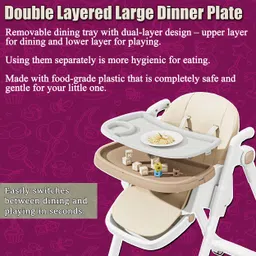 kiddery 3-in-1 Baby High Chair | Feeding & Dining Chair for Babies & Toddlers image 3