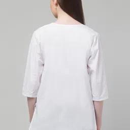 crown king garments Women Embroidered Pure Cotton Straight Kurta image 2