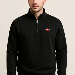 bold fitness Men Full Sleeve Solid Hooded Sweatshirt image 4