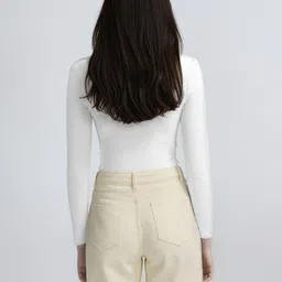 kotty Casual Regular Sleeves Solid Women White Top image 3