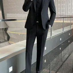 Men 3 piece suit for men Solid Suit-image-97