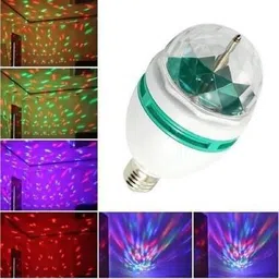 looknlvesports Ball Lamp RGB Rotating LED Strobe Party Bulb Stage Light for Family Party,Birthday,Festival,Desk Lamp Decoration Single Disco Ball Single Disco Ball image 3