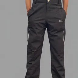 voxtrend Men Regular Fit Black Cotton Blend Trousers image 3