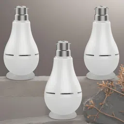 sacro Charging bulb 12W LED & 2000mAh battery 4hrs emergency light pack of 3 bulbQG447 4 hrs Bulb Emergency Light-picture-10