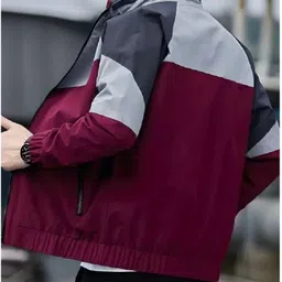 suhoor fashion Men Colorblock Biker/Riding Jacket image 3
