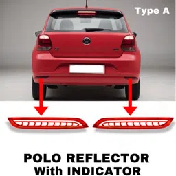 rohaneshop Volkswagen Polo Reflector 4 Function Matrix with Indicator Waterproof Type - A Car Reflector Light-picture-21