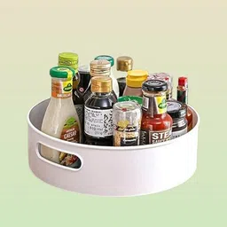 rudrvax Plastic full rotation Revolving Caddy Organizer – Residential & Pantry Storage Basket-picture-26