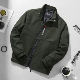 trendbite Solid Men Wind Cheater image 1