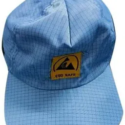 rojex ESD Antistatic cleanroom Polyester Solid Safe Head Blue Cap Safety Cap-picture-22
