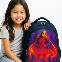 mous Elegant Princess Navy Blue School Bag – Cute Design for Girls Waterproof School Bag-picture-42