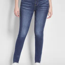 AMERICAN EAGLE OUTFITTERS Women Pencil Skinny Fit High-Rise Heavy Fade Stretchable Jeans-image-90