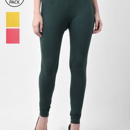 GRACIT Women Pack Of 3 Solid Ankle Length Leggings-picture-29