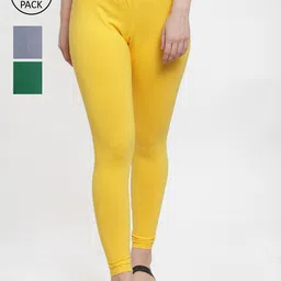 Jinfo Women Pack of 3 Solid Ankle Length Leggings image 1